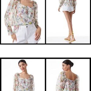 Floral Women's Top Rowa Eyelet
